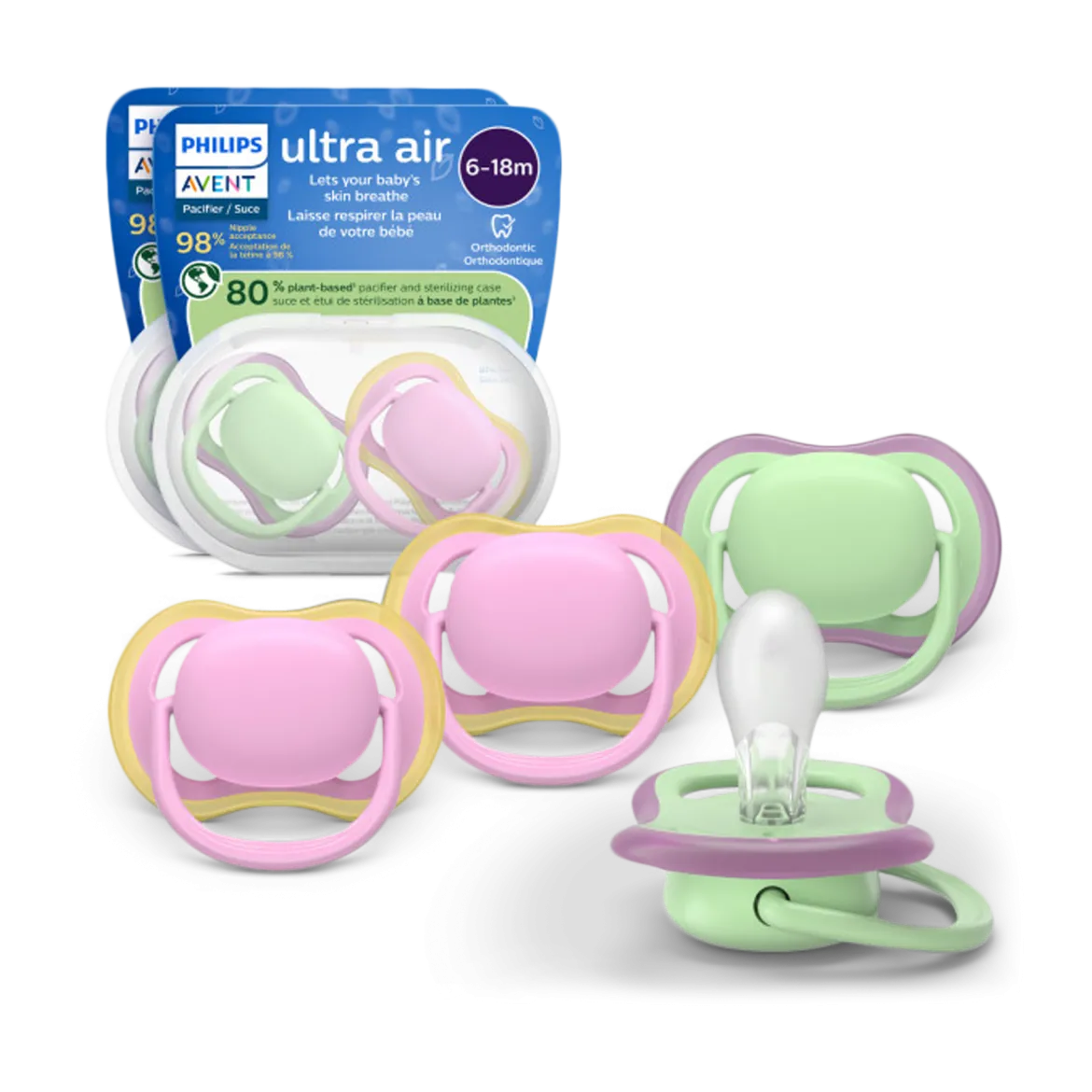 Ultra Air Pacifier 6-18M (4 Pack)