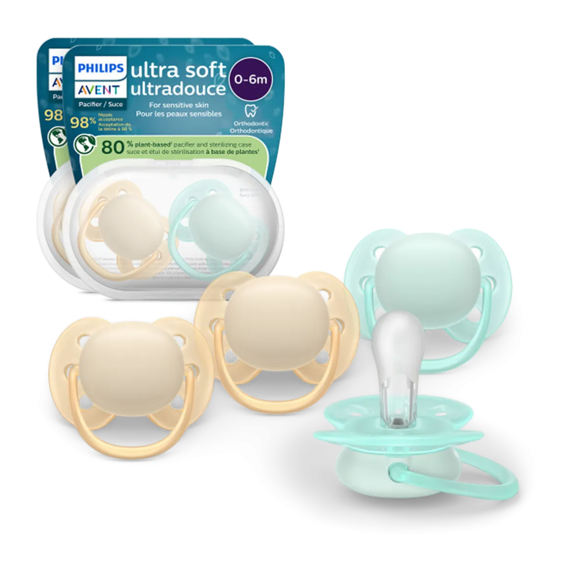 Ultra Soft Pacifier 0-6M (4 Pack)