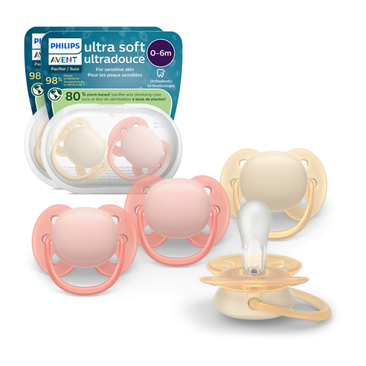 Ultra Soft Pacifier 0-6M (4 Pack)
