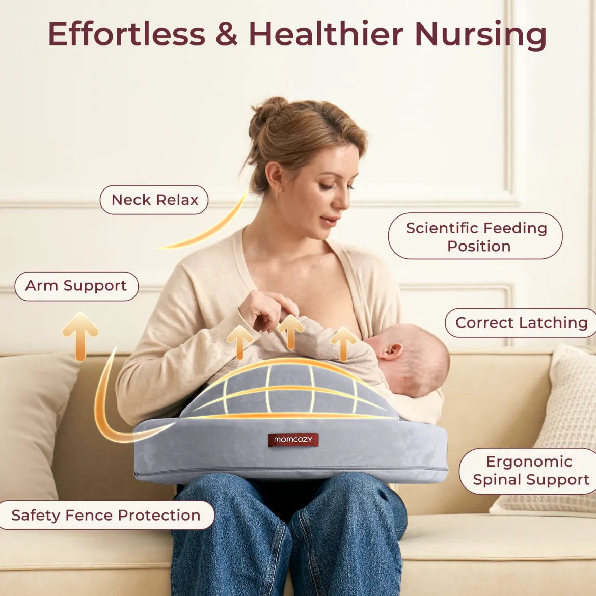 Upgraded Adjustable Nursing Pillow