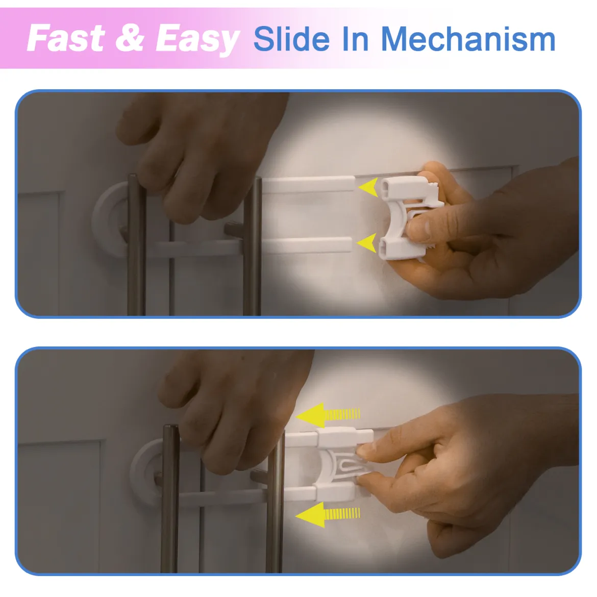 U Shape Sliding Cabinet Locks (4 Pack)