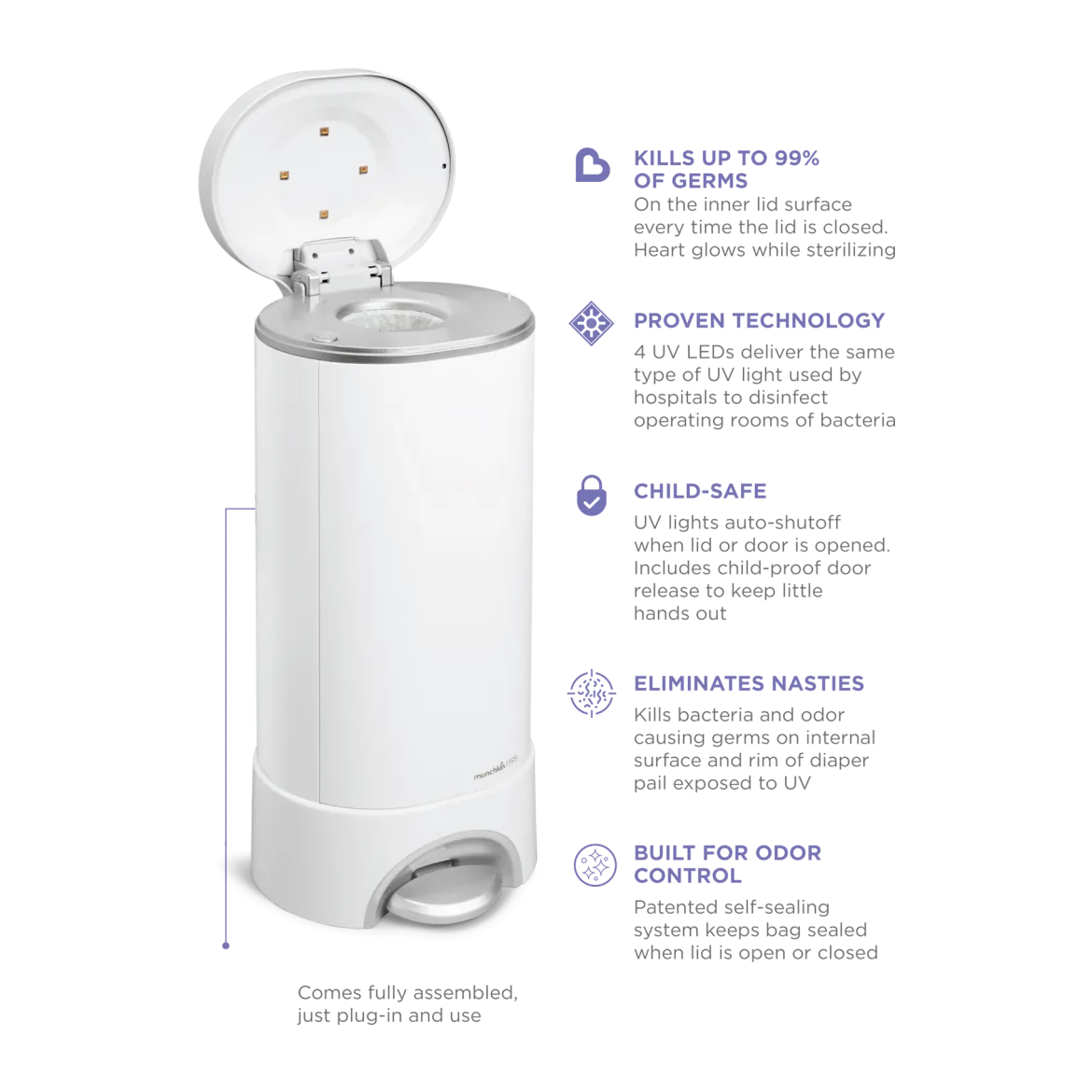 UV STEP Diaper Pail