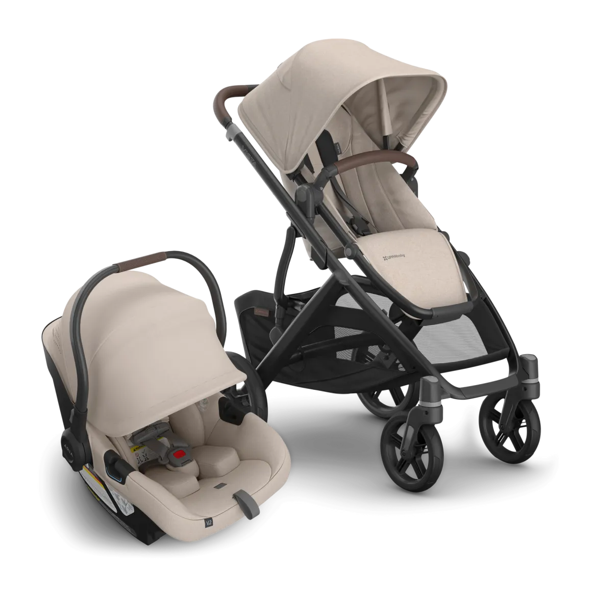 Vista V3 Stroller & Aria V2 Lightweight Infant Car Seat Travel System
