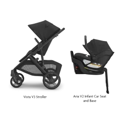 Vista V3 Stroller & Aria V2 Lightweight Infant Car Seat Travel System