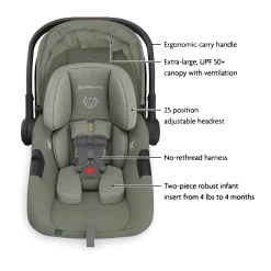 Vista V3 Stroller & Aria V2 Lightweight Infant Car Seat Travel System