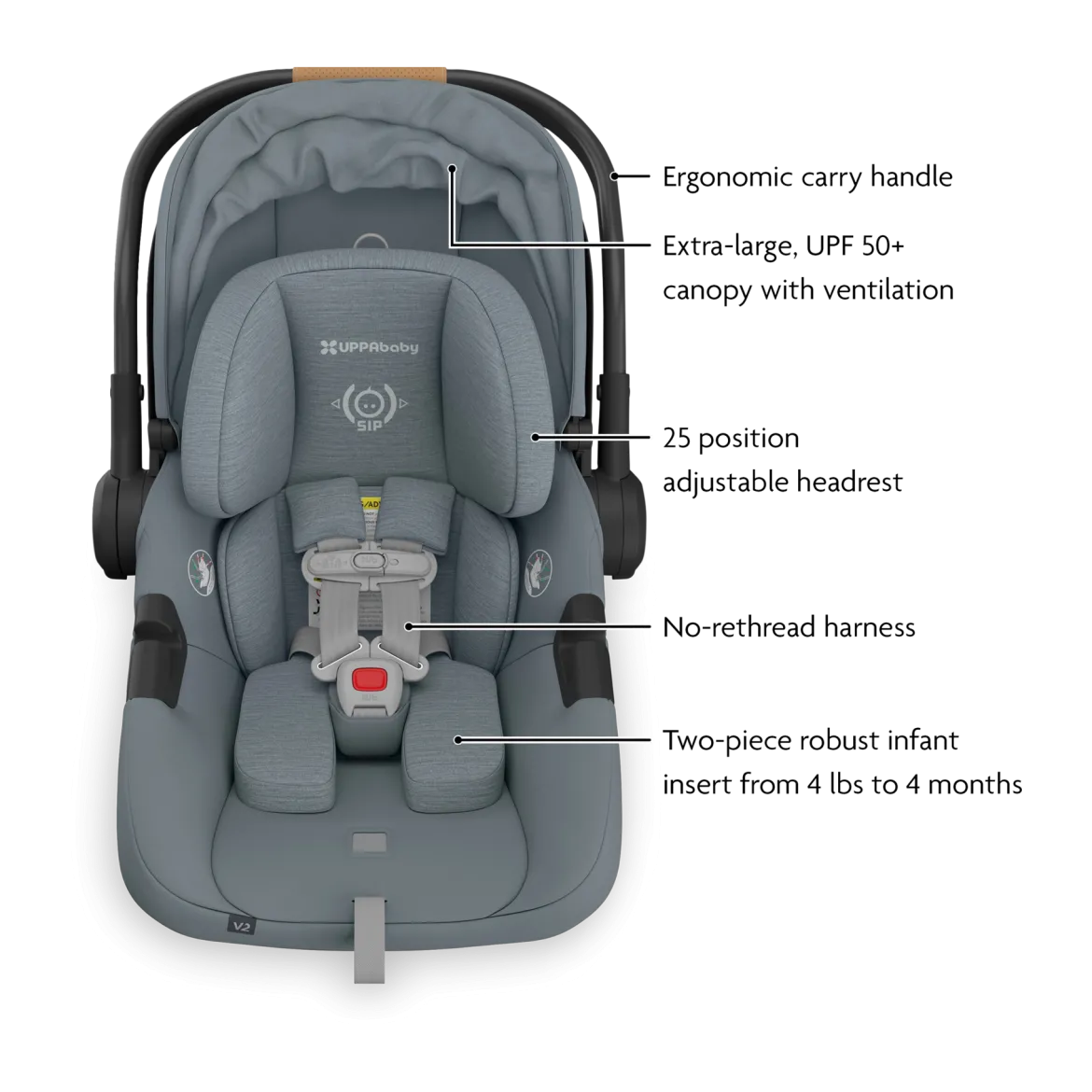 Vista V3 Stroller & Aria V2 Lightweight Infant Car Seat Travel System