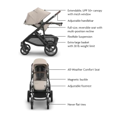 Vista V3 Stroller, RumbleSeat V3 & Upper Adapters