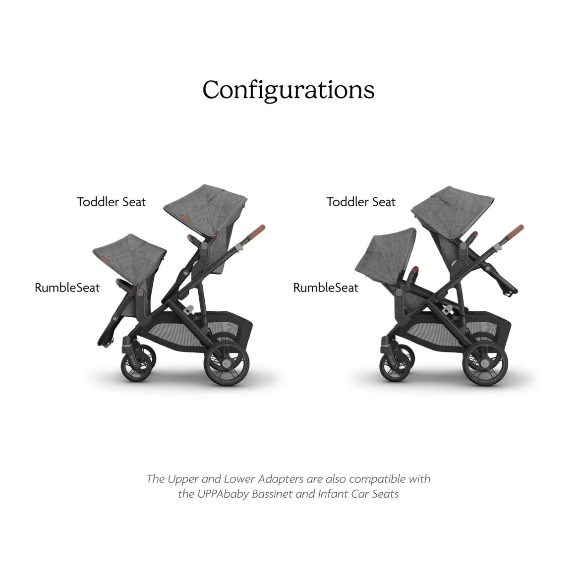 Vista V3 Stroller, RumbleSeat V3 & Upper Adapters