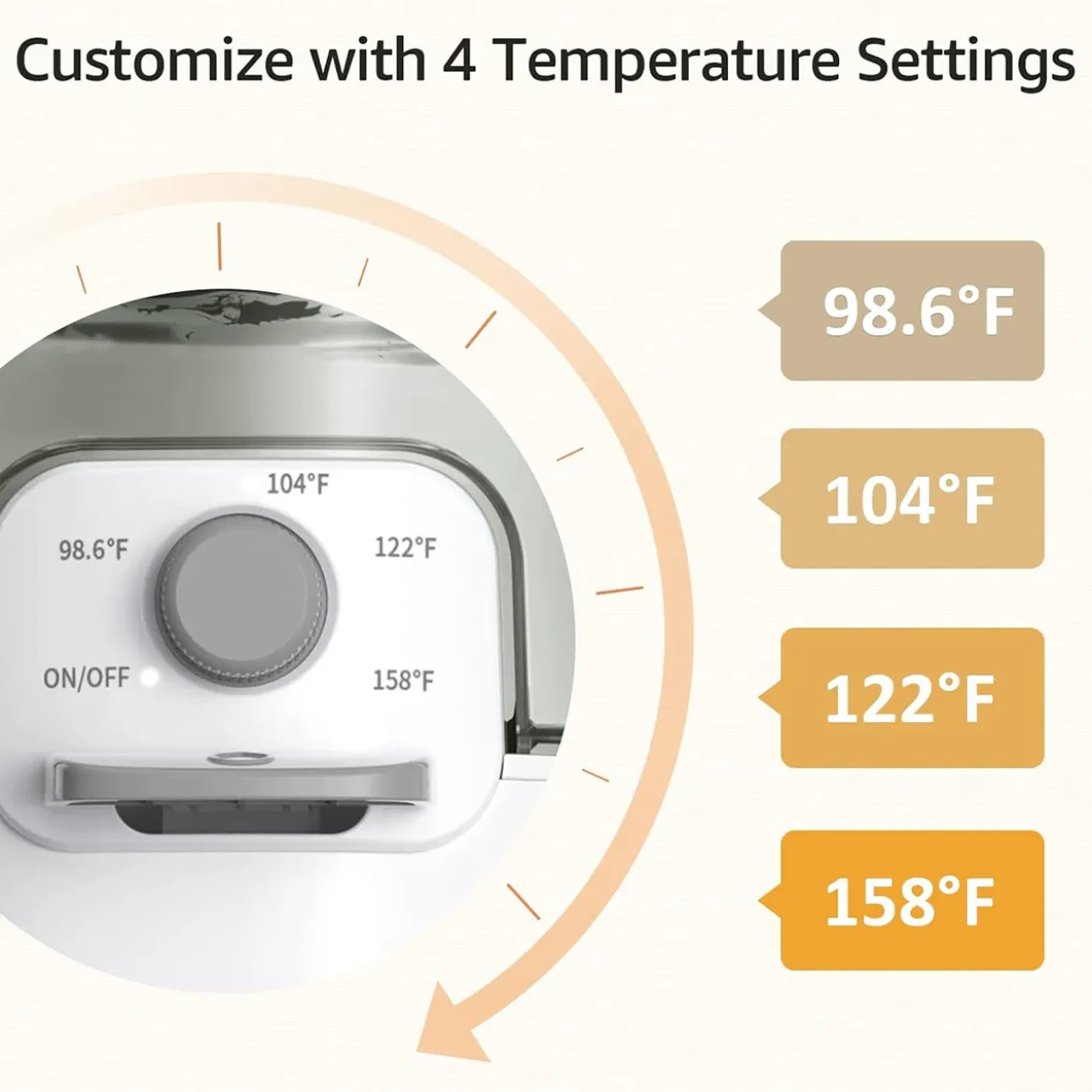 Warm Water Dispenser with Smart Thermostat & Night Light