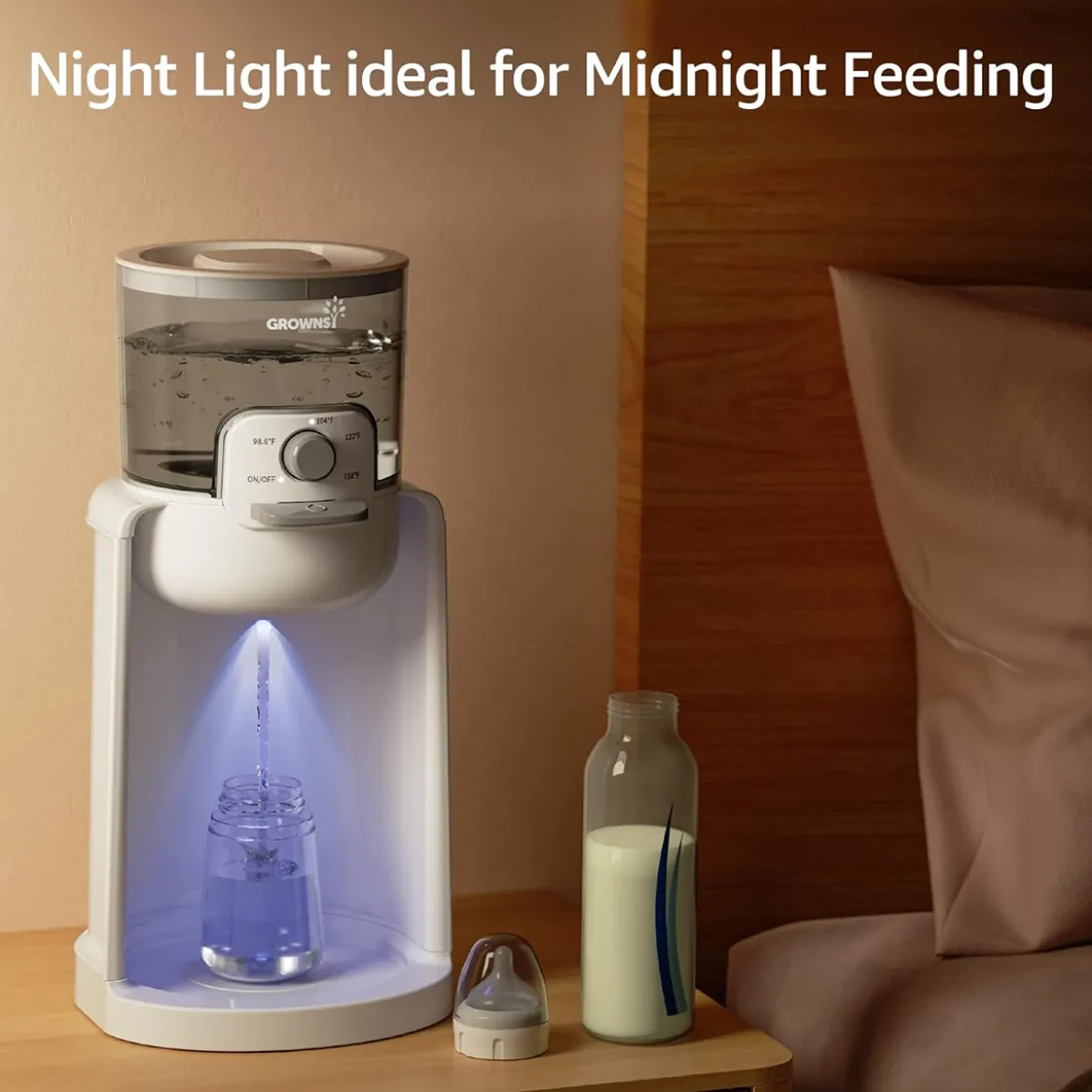 Warm Water Dispenser with Smart Thermostat & Night Light