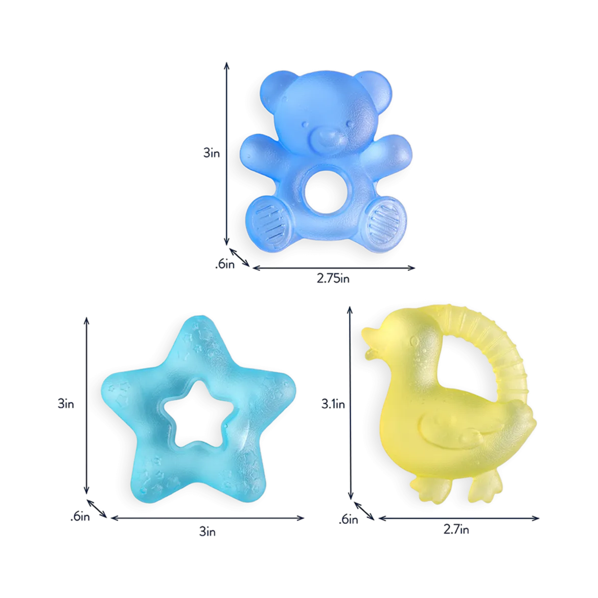 Water-Filled Teether (3 Pack)