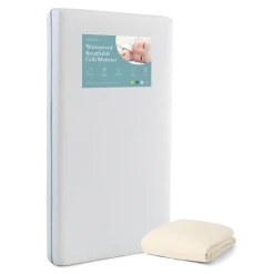 Waterproof Breathable Crib Mattress with Organic Pad