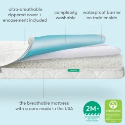 Waterproof Breathable Crib Mattress