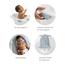 Wave 4-in-1 Bath Tub, Rinser & Spout Cover Bundle